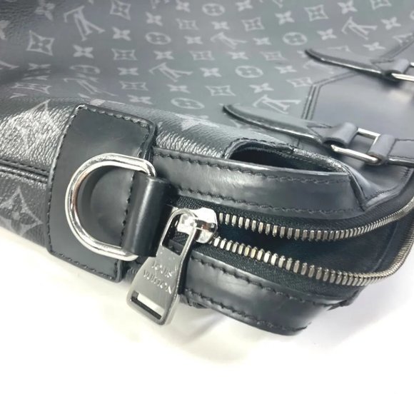 LOUIS VUITTON MonogramEclipse Thoth-Explorer Shoulder Bag Tote Bag Black - Picture 10 of 14